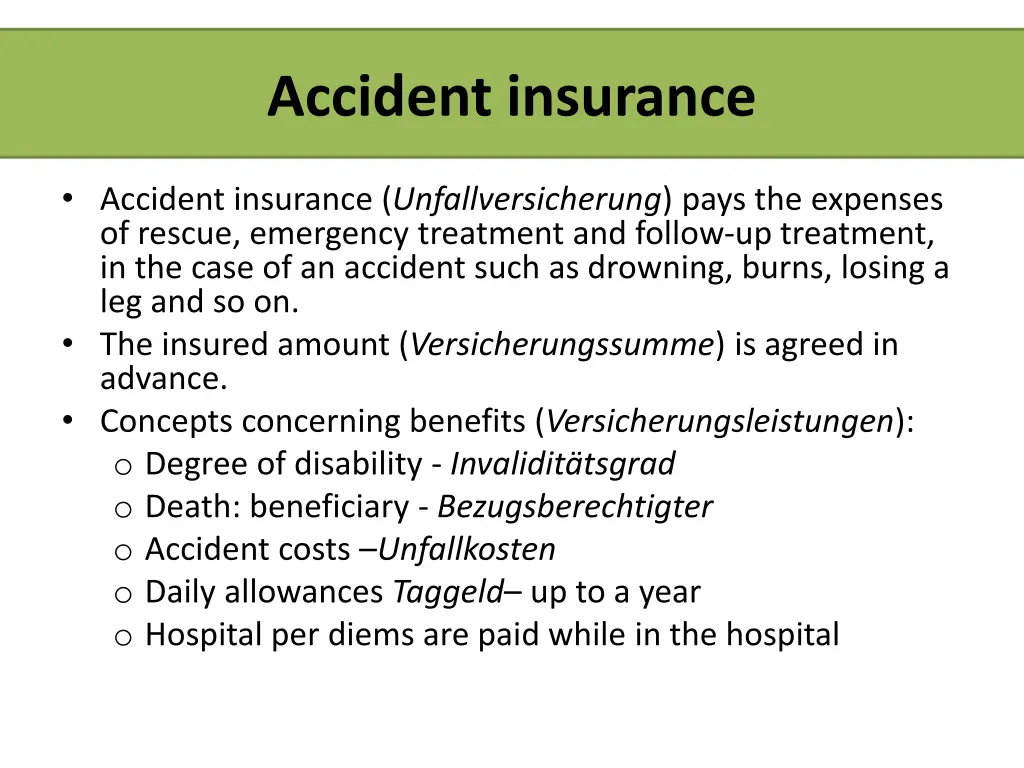 accident insurance