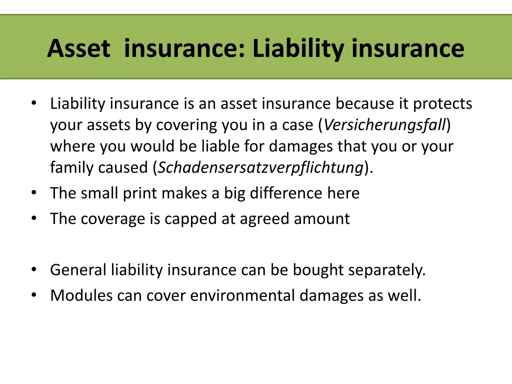 asset insurance liability insurance