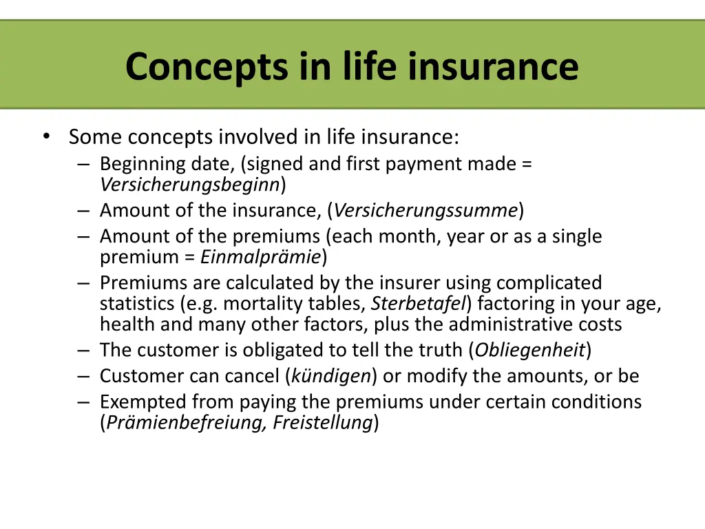 concepts in life insurance 1