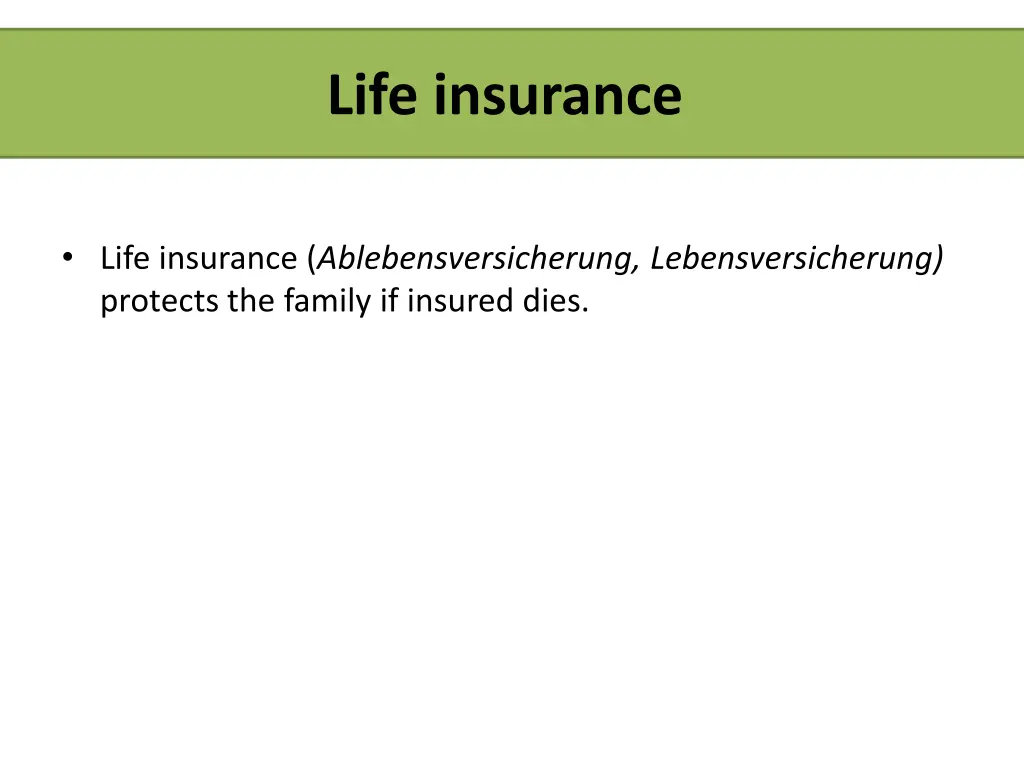 life insurance