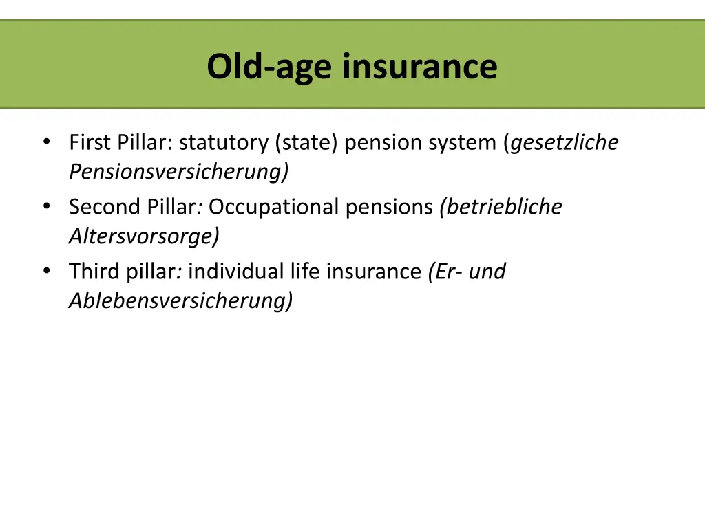 old age insurance