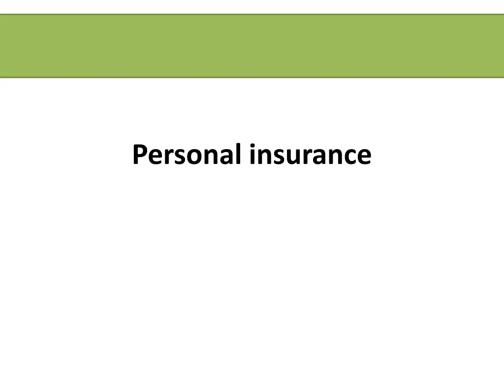 personal insurance