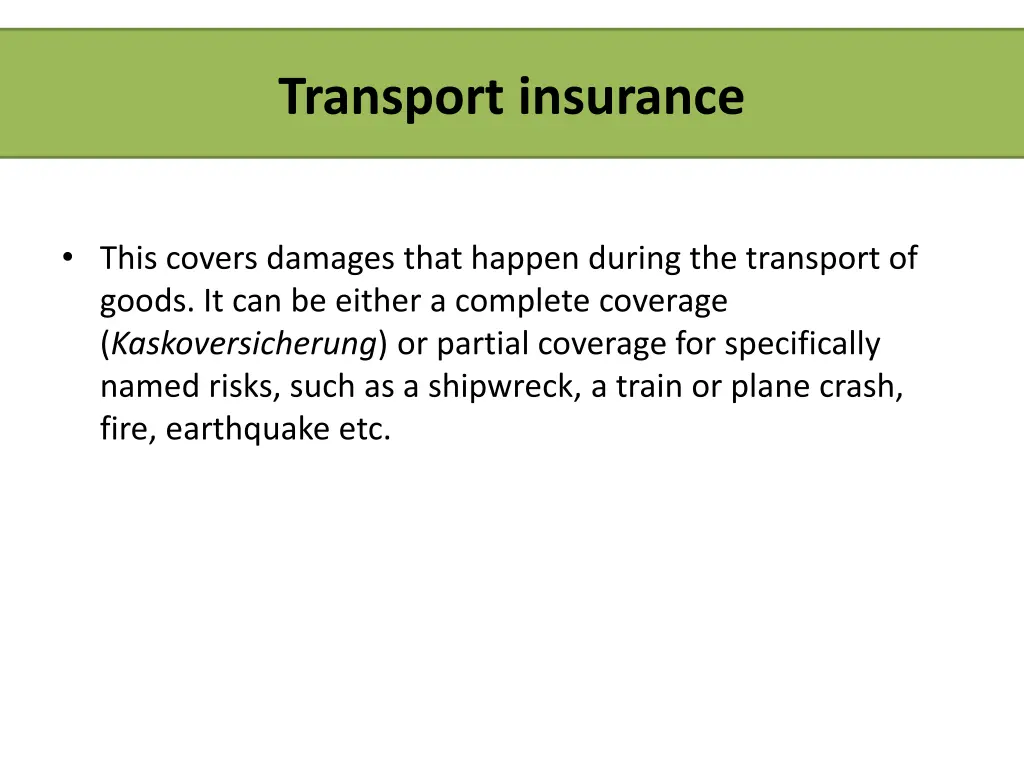 transport insurance