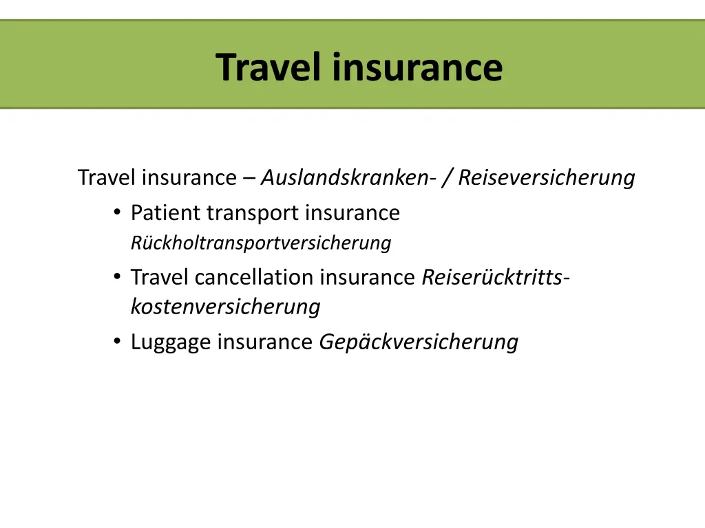 travel insurance