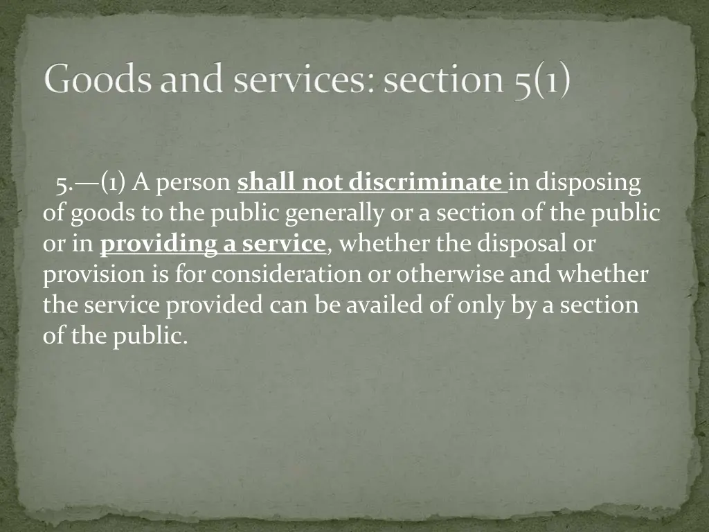 goods and services section 5 1