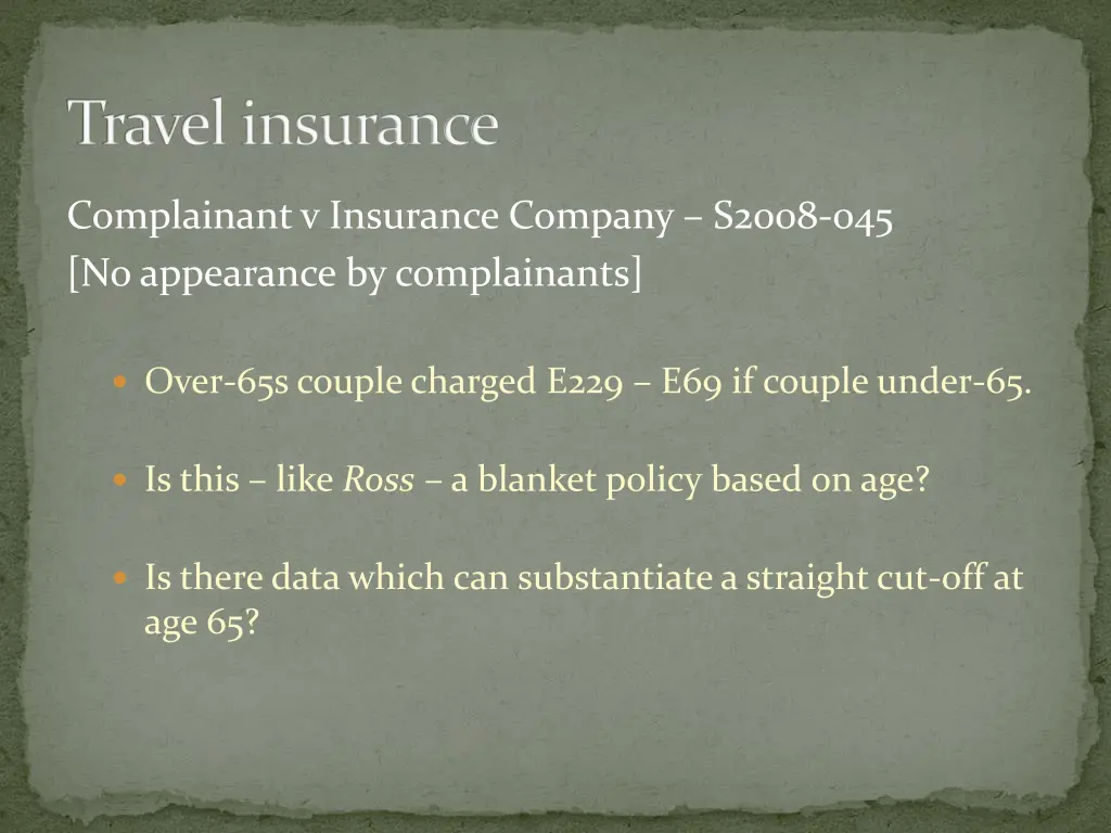 travel insurance