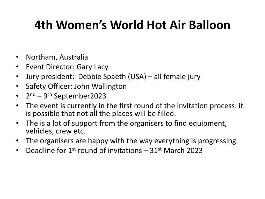 4th women s world hot air balloon