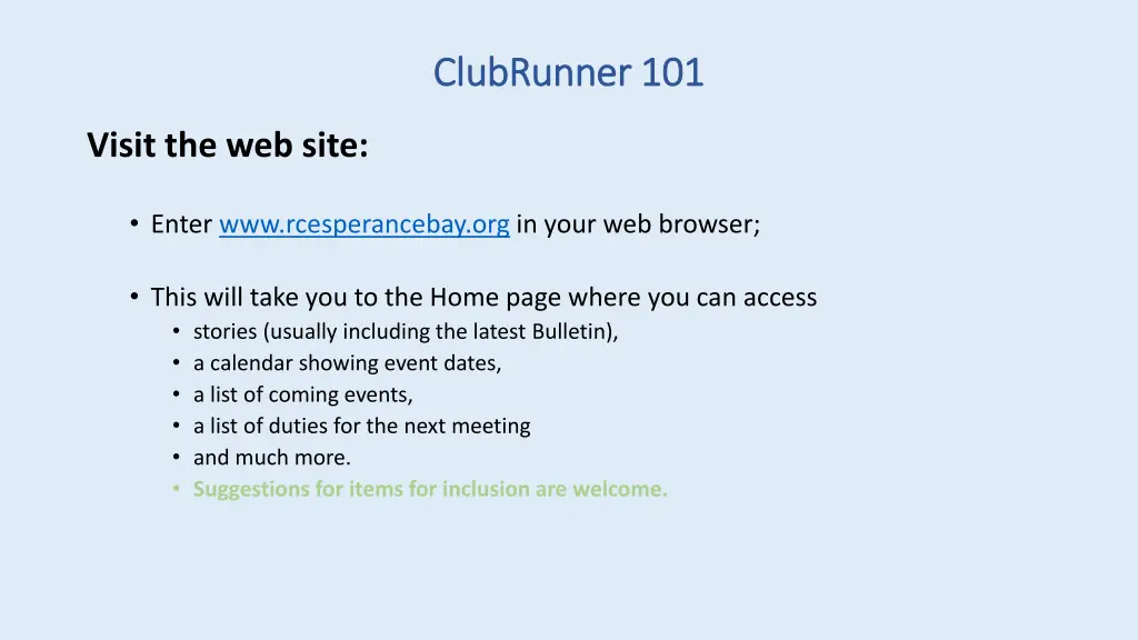 clubrunner clubrunner 101 2