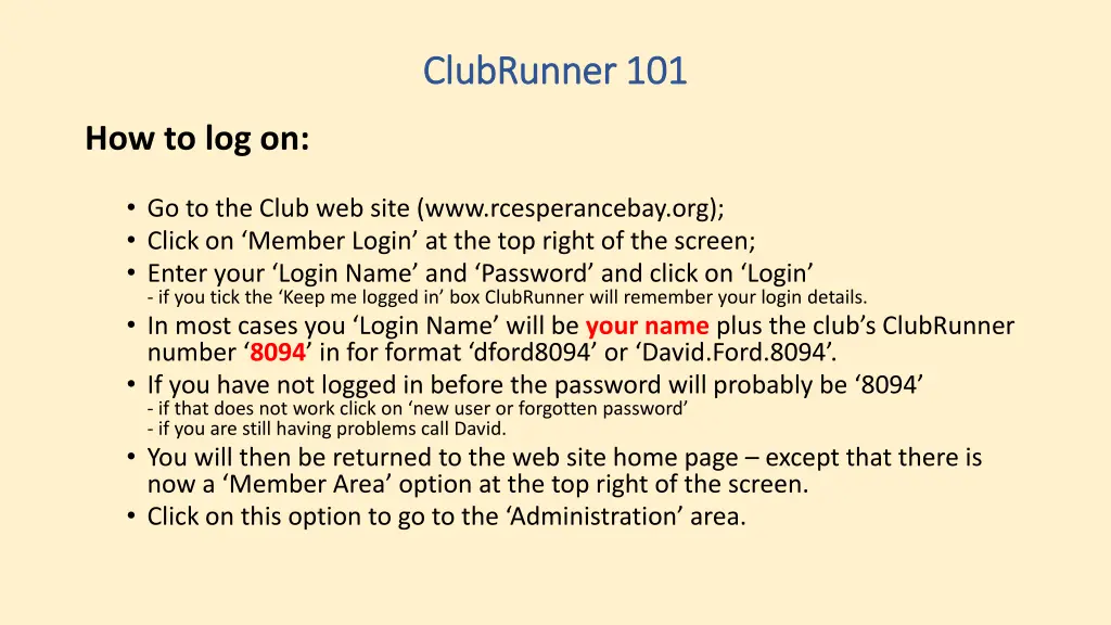 clubrunner clubrunner 101 6