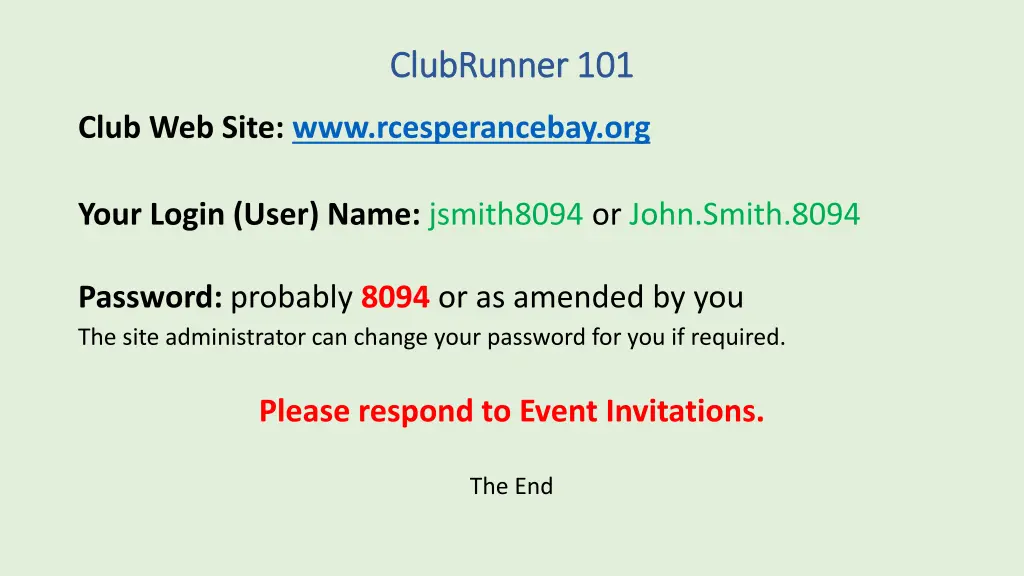 clubrunner clubrunner 101 9