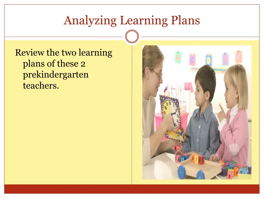 analyzing learning plans