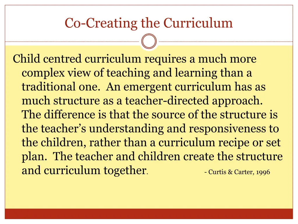 co creating the curriculum