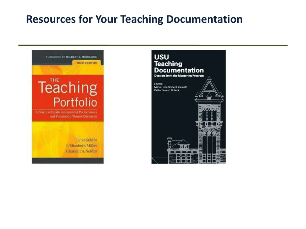 resources for your teaching documentation