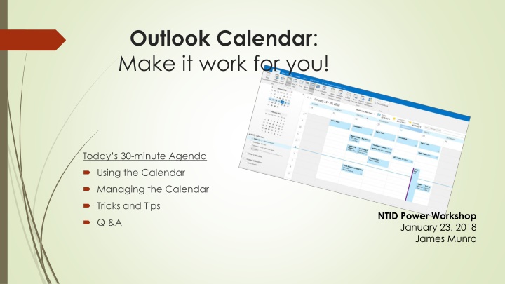 outlook calendar make it work for you