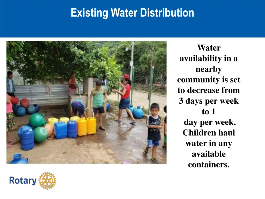 existing water distribution