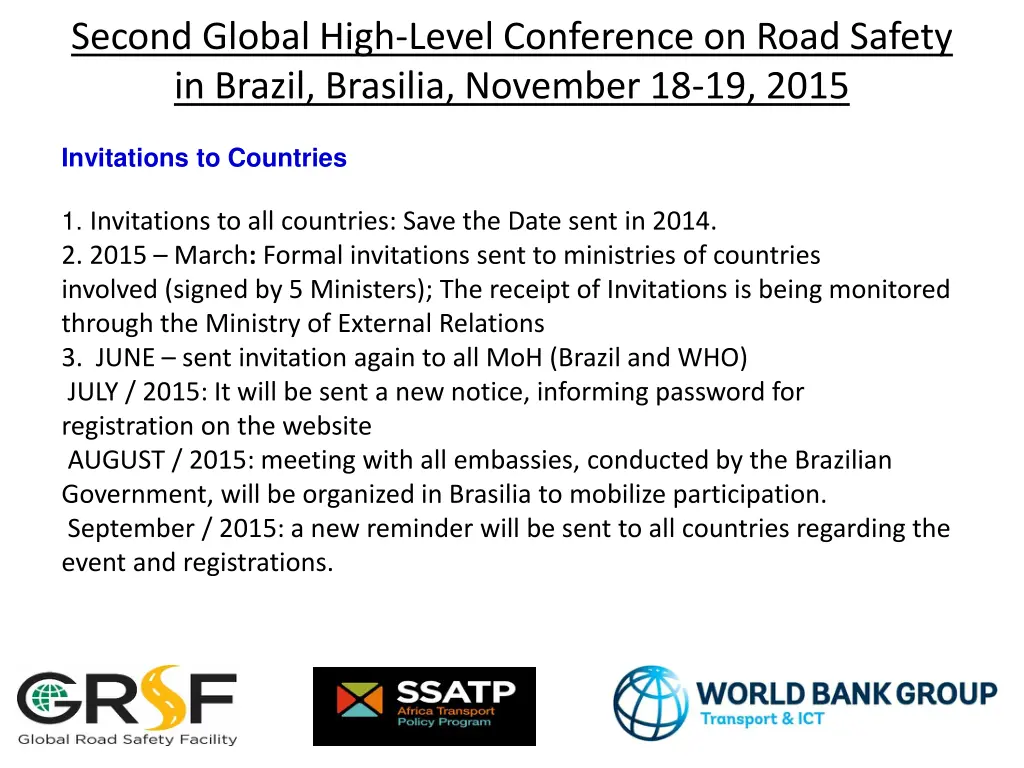 second global high level conference on road 1