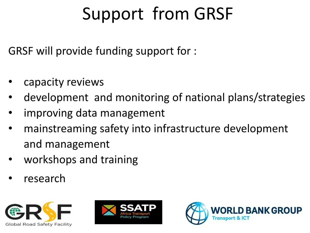 support from grsf 1