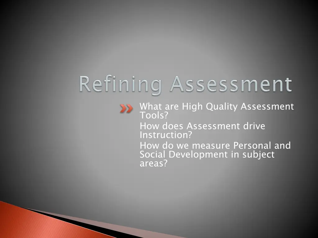 what are high quality assessment tools how does