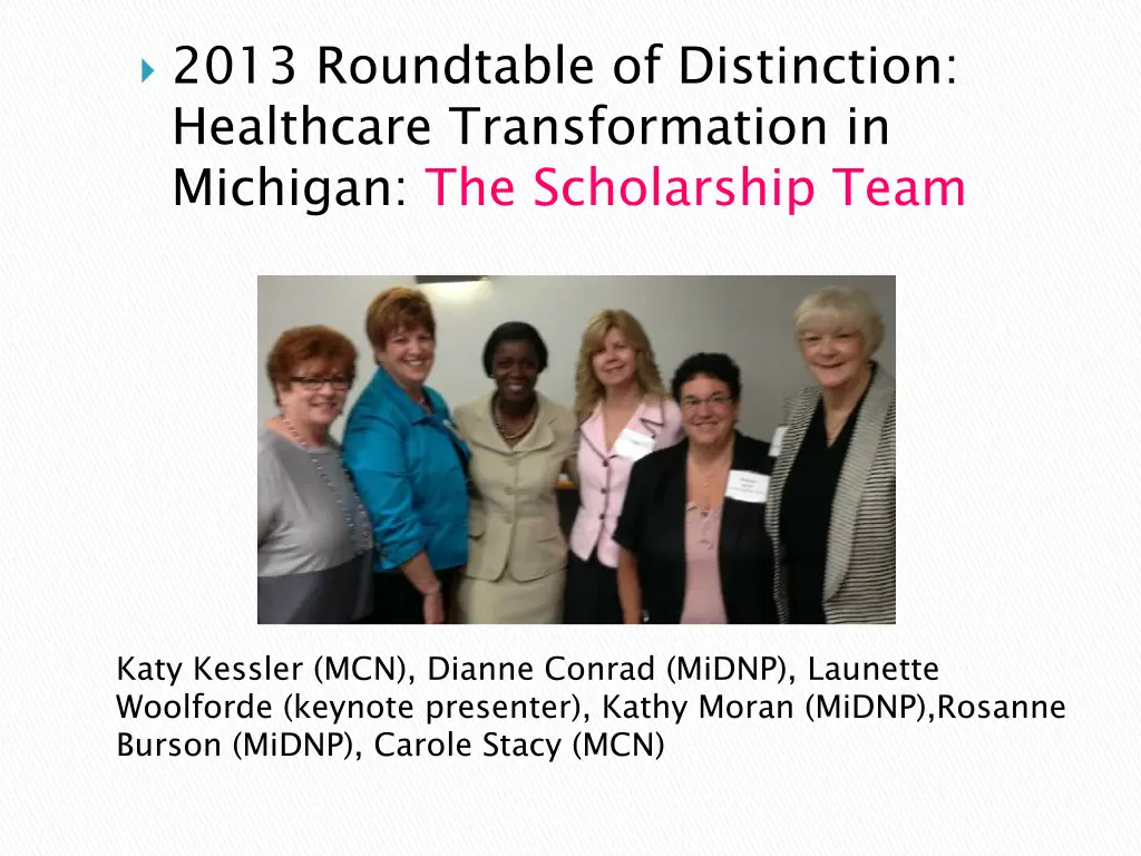 2013 roundtable of distinction healthcare