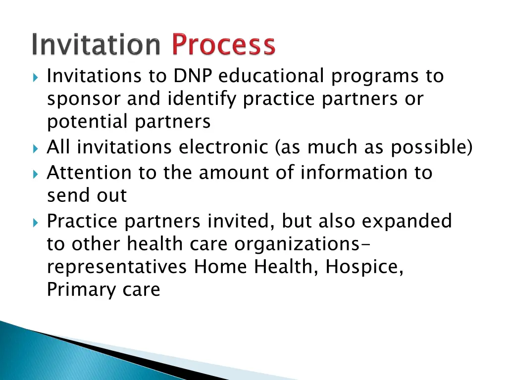 invitations to dnp educational programs