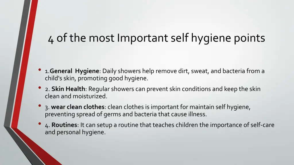 4 of the most important self hygiene points