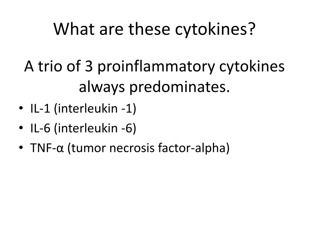 what are these cytokines