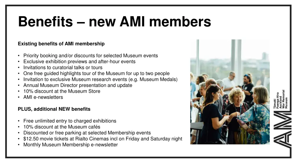 benefits new ami members