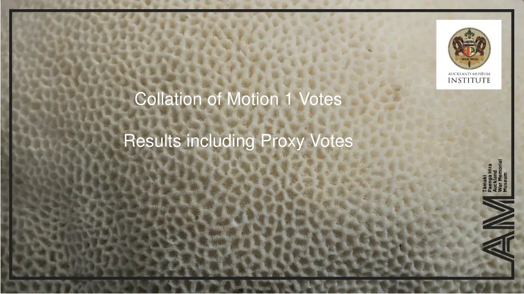 collation of motion 1 votes results including