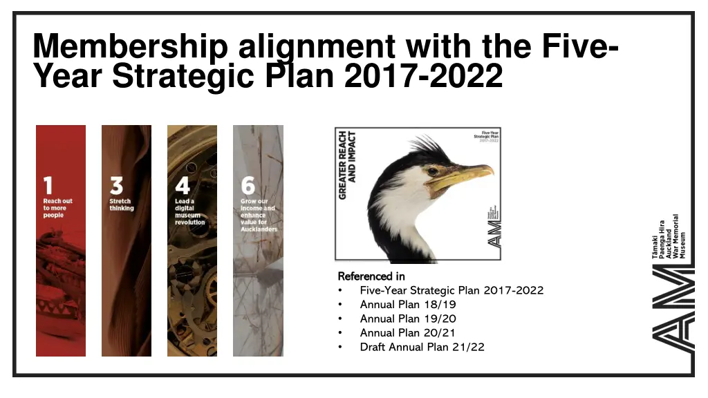 membership alignment with the five year strategic