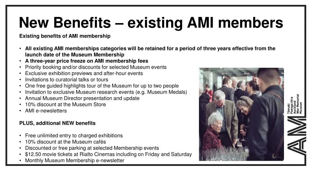 new benefits existing ami members existing