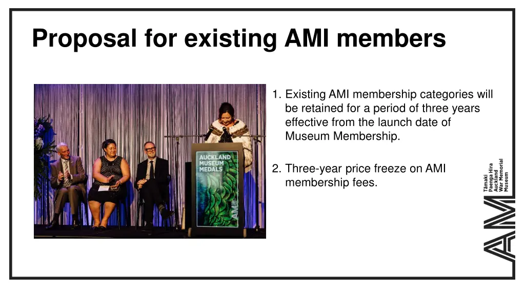 proposal for existing ami members