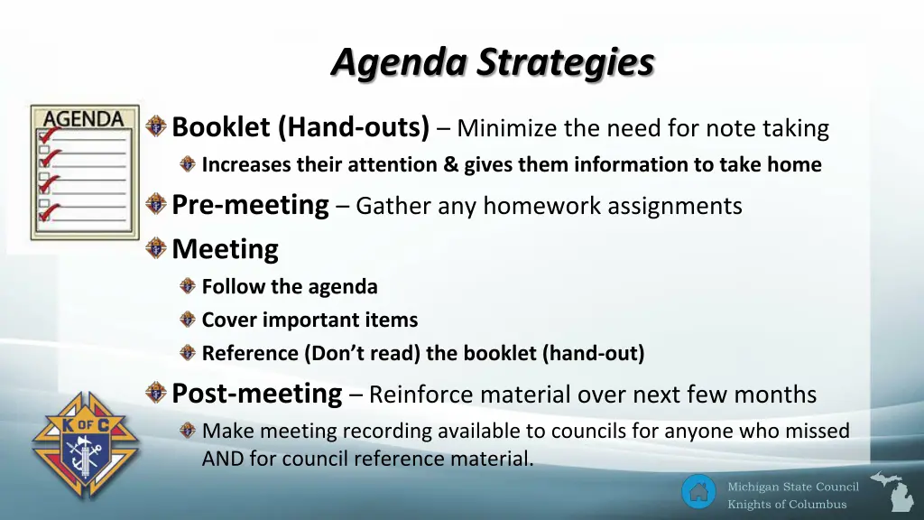 agenda strategies