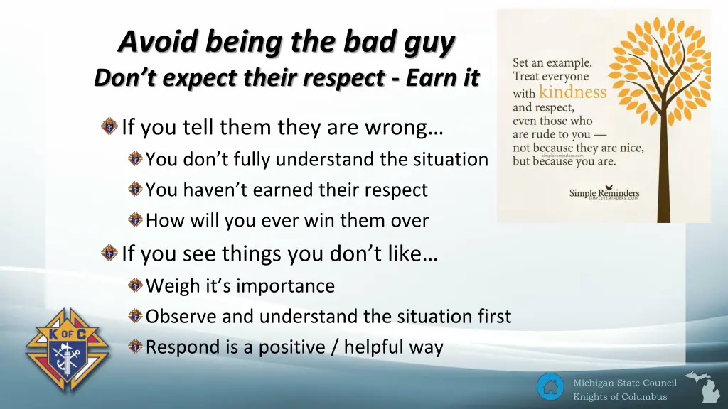 avoid being the bad guy don t expect their