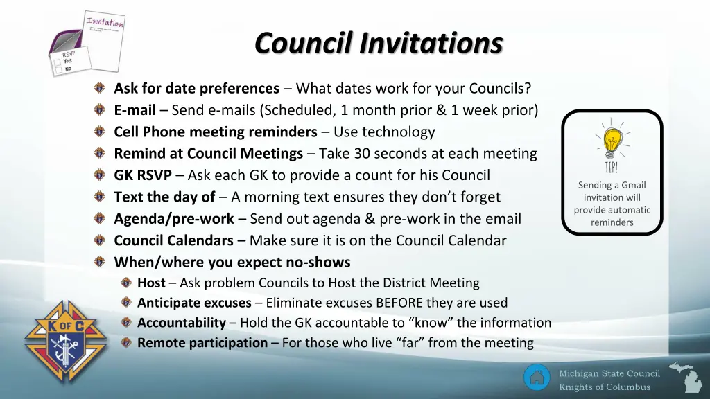 council invitations