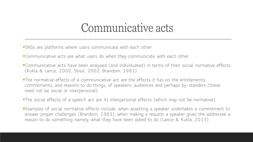 communicative acts