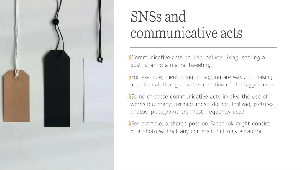 snss and communicative acts