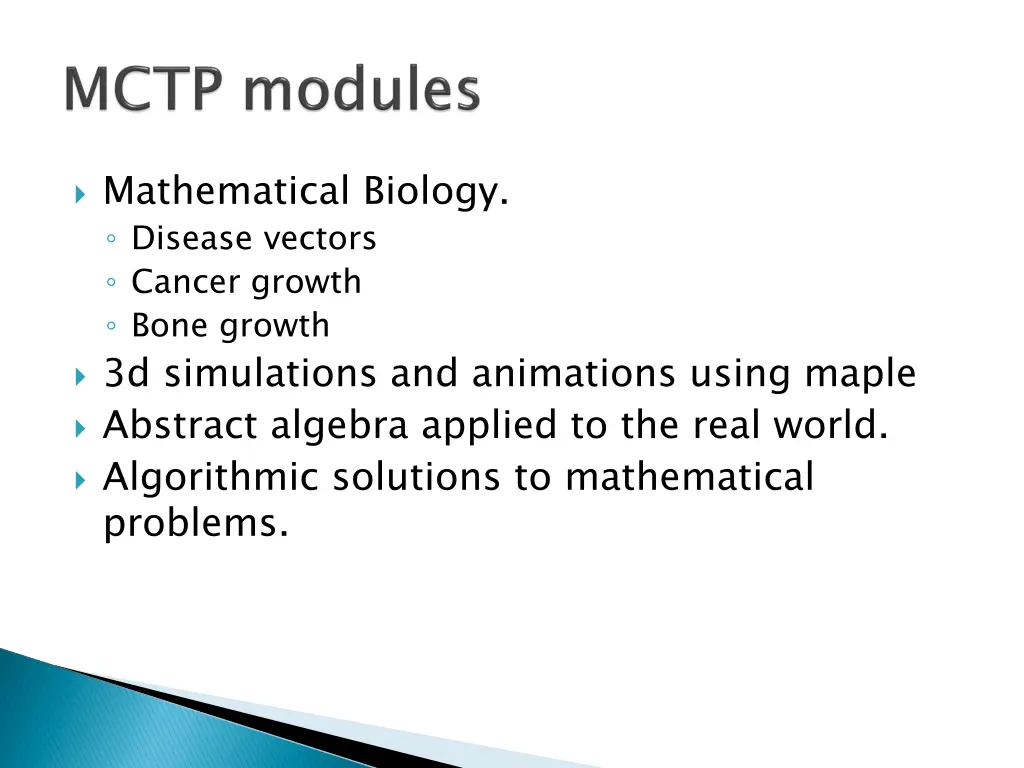 mathematical biology disease vectors cancer