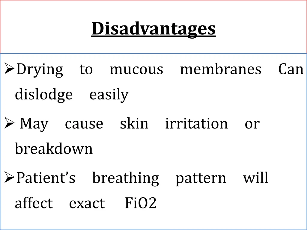 disadvantages