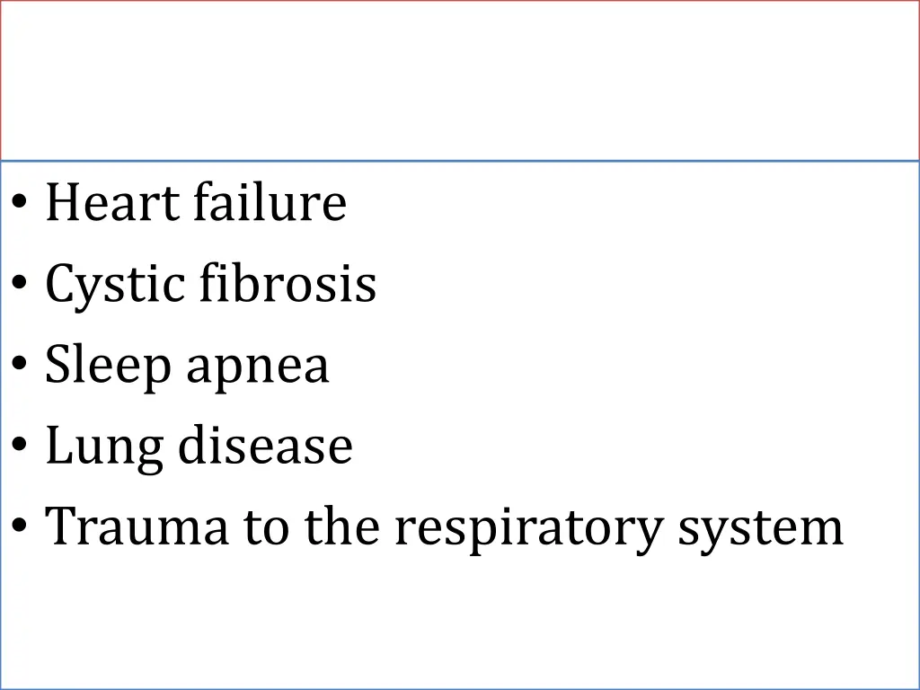 heart failure cystic fibrosis sleep apnea lung