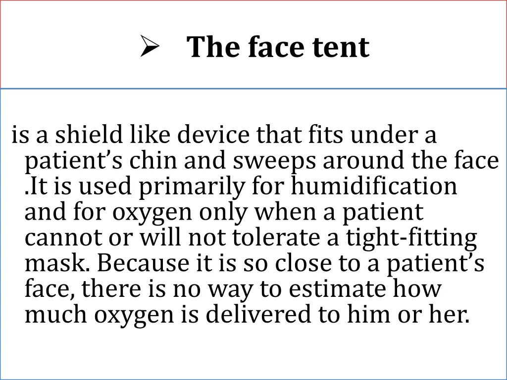 the face tent