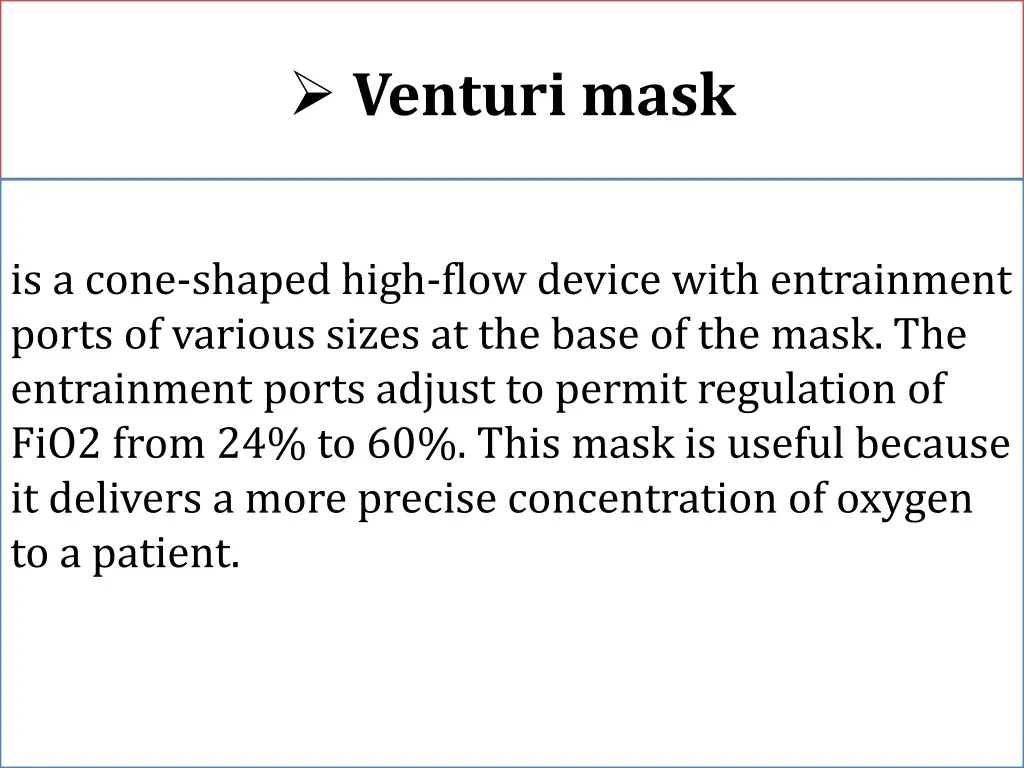 venturi mask