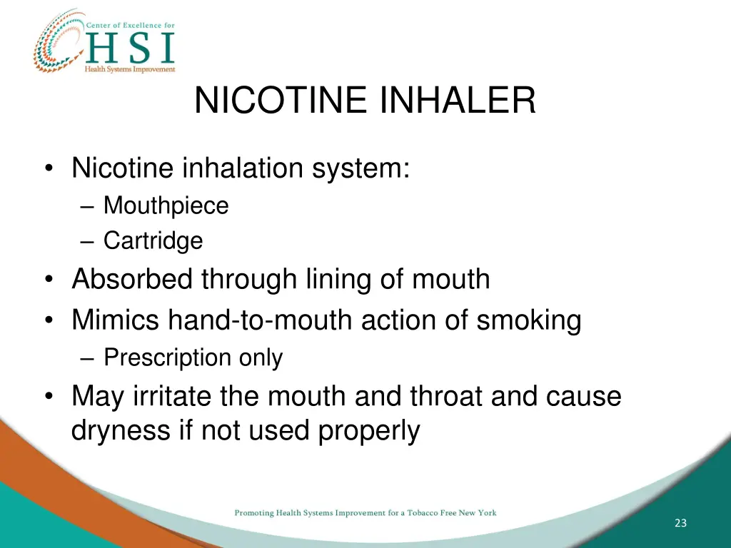 nicotine inhaler