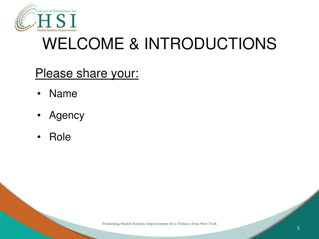 welcome introductions