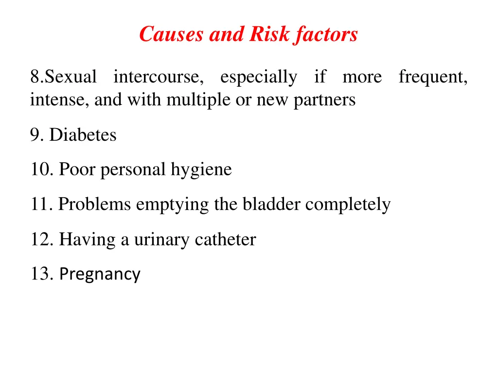 causes and risk factors