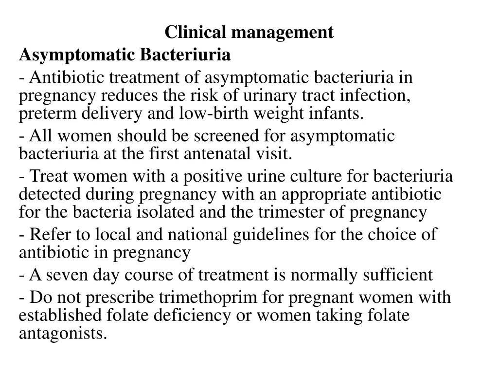 clinical management