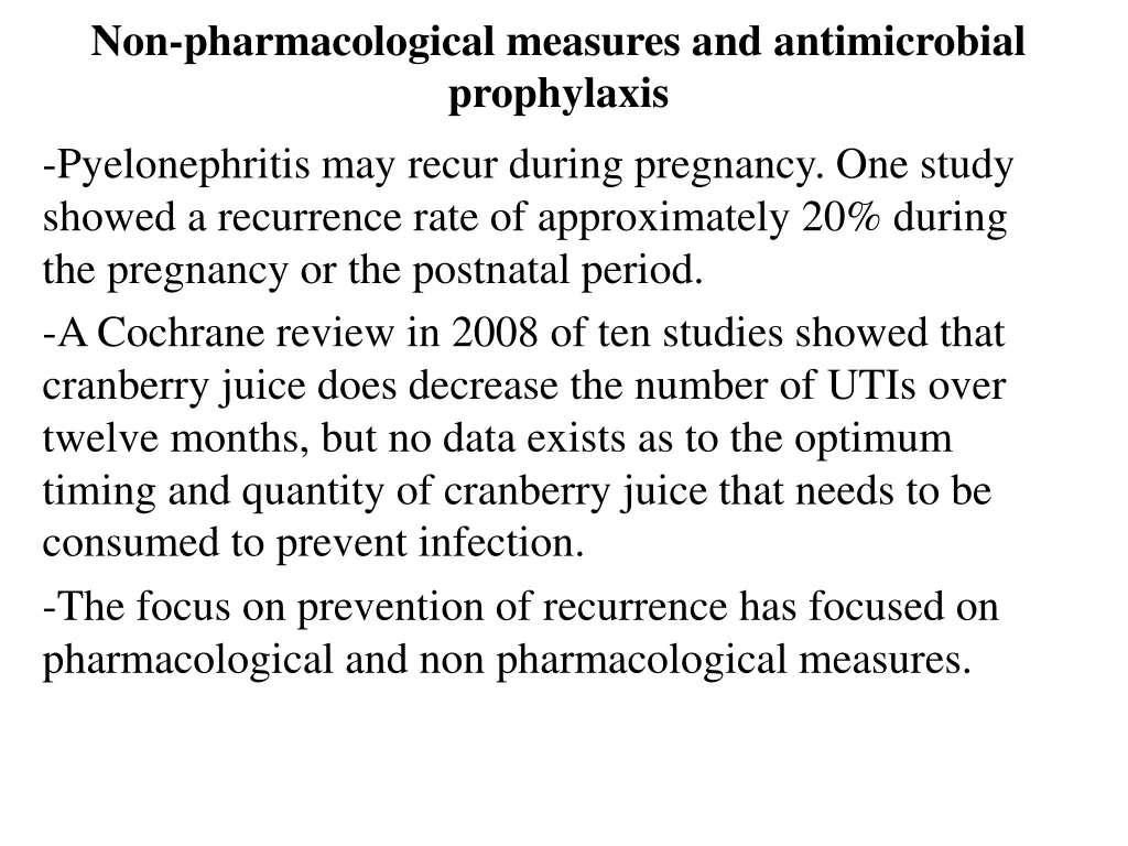 non pharmacological measures and antimicrobial