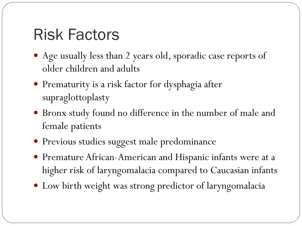 risk factors