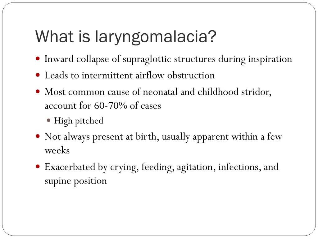 what is laryngomalacia