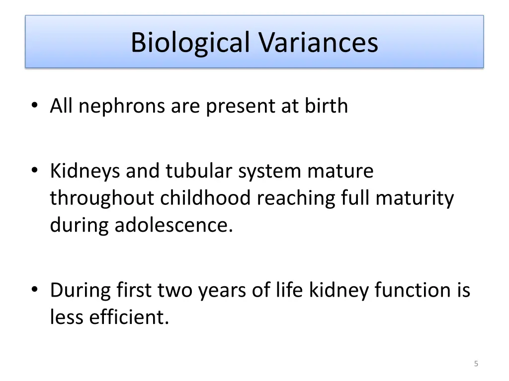 biological variances