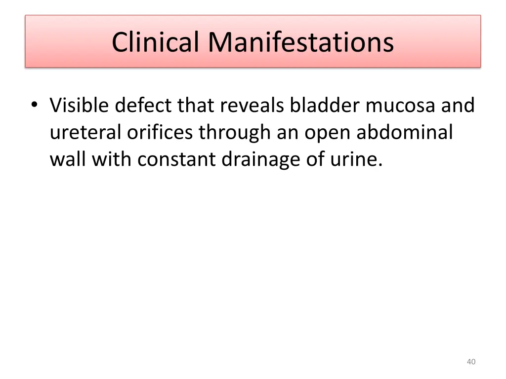 clinical manifestations